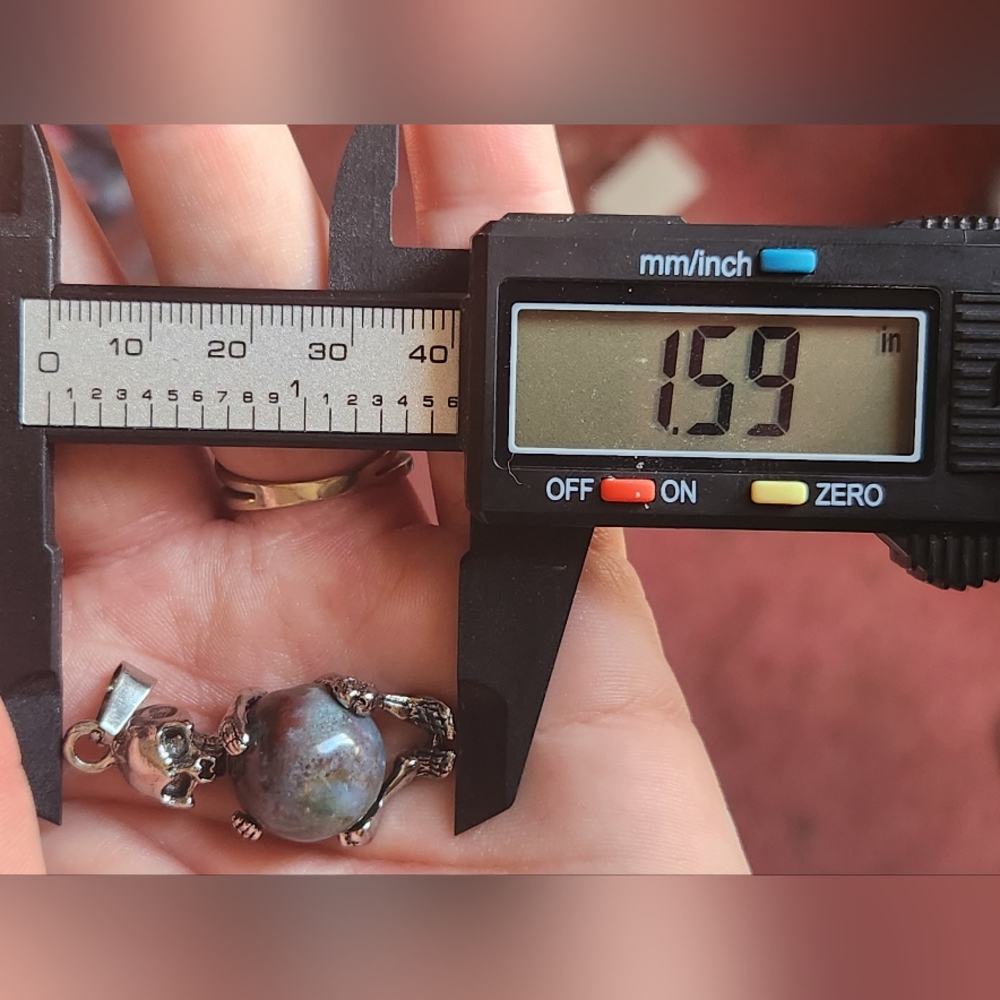 Skeleton Crystal Sphere Pendant - Picture 11 of 11